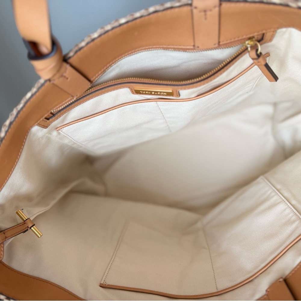 Like new TORY BURCH Aidan Fringe Tote In Brown $1498 - Picture 9 of 15